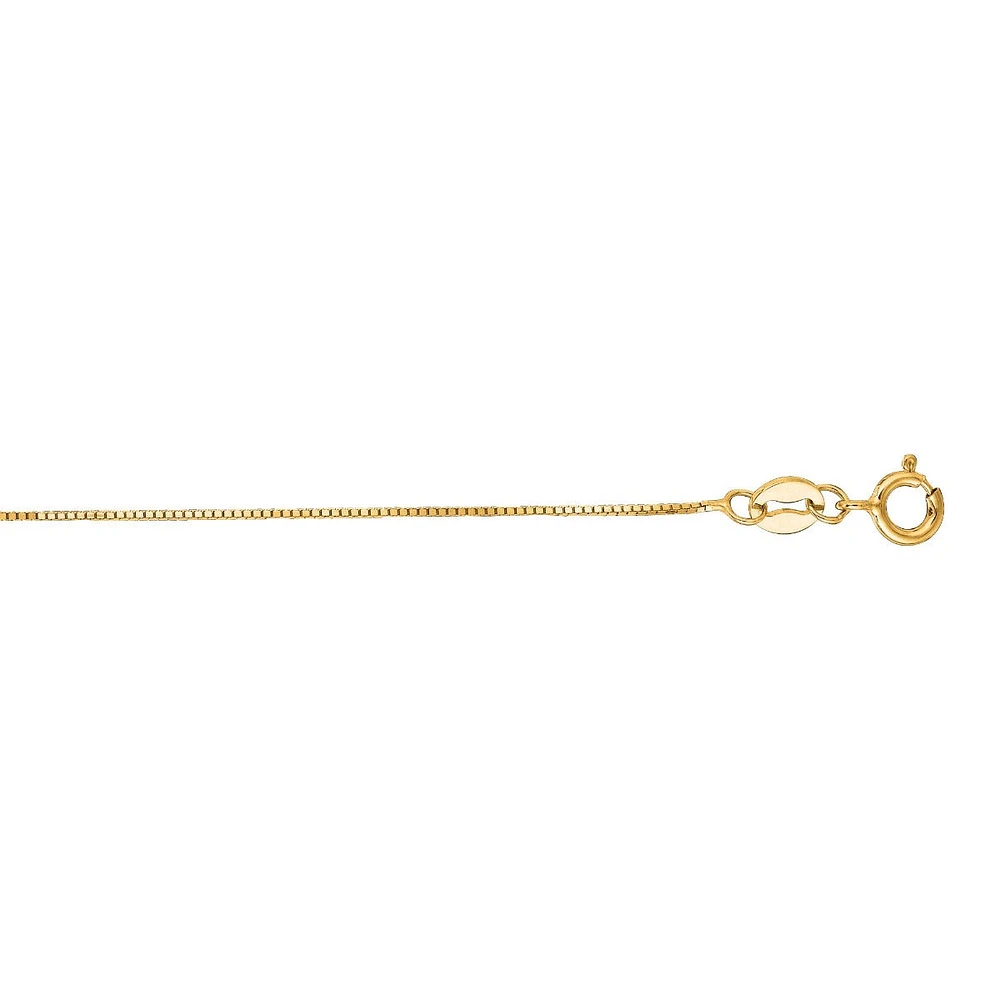 14K YELLOW GOLD 13 INCH BOX CHAIN BOX040-16