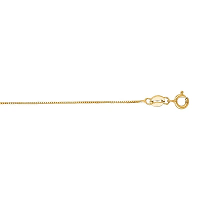 14K YELLOW GOLD 13 INCH BOX CHAIN BOX040-16