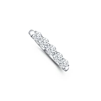 14K White Gold Five Round 1.00 carat Diamond Band