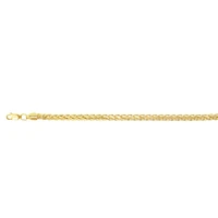 14kt Gold 28" Yellow Finish Diamond Cut Round Diamond Cut Franco Chain with Lobster Clasp DFR120-28