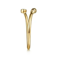 Gabriel & Co. - LR52119Y45JJ - 14K Yellow Gold Diamond Bujukan Bypass Open Ring