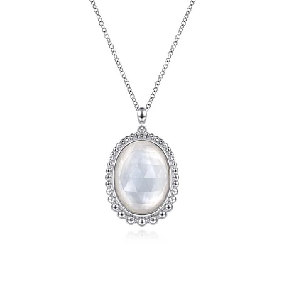 Gabriel & Co. - NK6540SVJXM - 925 Sterling Silver Rock Crystal and White MOP Pendant Necklace