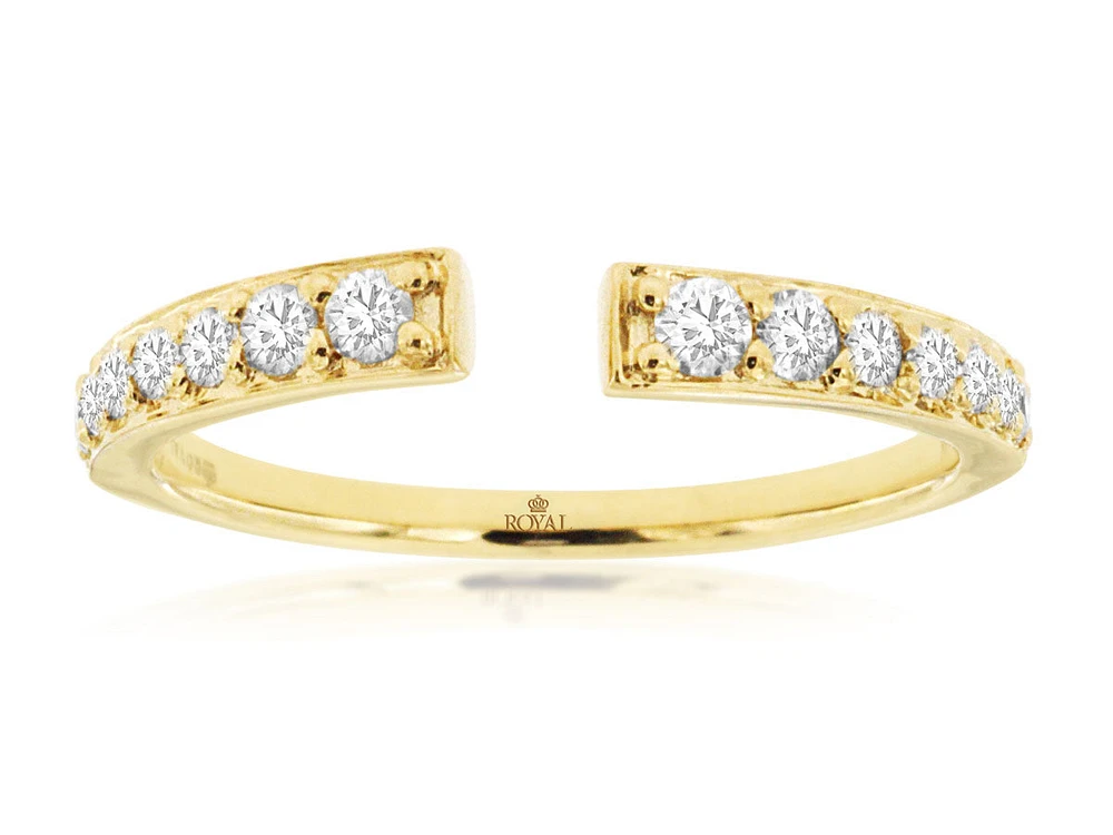 Yellow Gold Diamond Open Ring