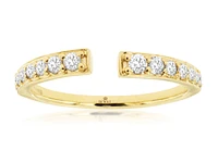 Yellow Gold Diamond Open Ring