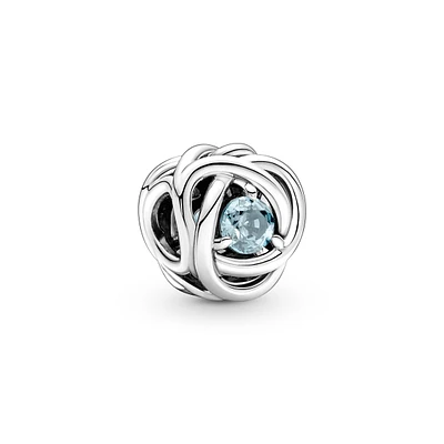 Sea Aqua Blue Eternity Circle Charm