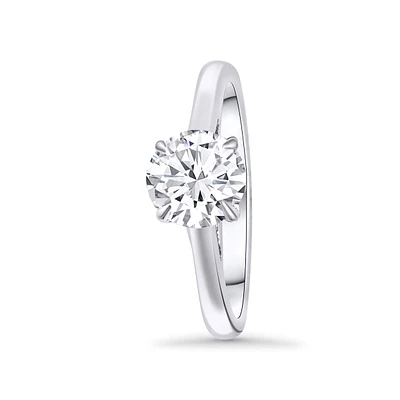 Round Lab Grown Diamond Solitaire Engagement Ring