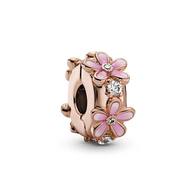 Pink Daisy Spacer Clip Charm 788809C01