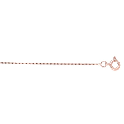14K Rose Gold 20 Inch Box Chain PKBOX028-20
