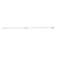 14kt Yellow Gold 7" Heart Bracelet with 0.75" Extender Heart Bracelet and Spring Ring Clasp RC6978-07