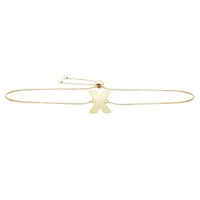 14K Yellow Gold Polished Initial X Adjustable Bracelet With Draw String Clasp RCX10901-0925