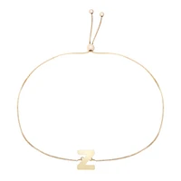 14K Yellow Gold Polished Initial Z Adjustable Bracelet With Draw String Clasp RCZ10901-0925