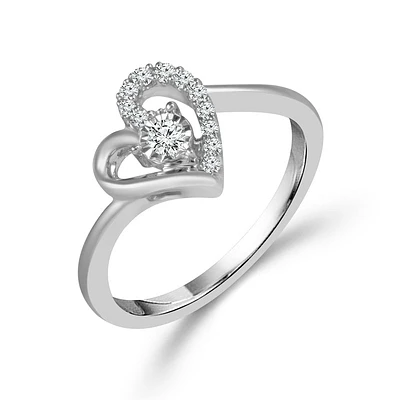 14K White Gold Promise Ring RP-0440TPA97W4