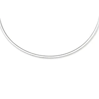14kt 18" Yellow+ White Gold Diamond Cut Reversible Omega Necklace with Box Catch RSA3-18