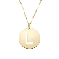 14K Yellow Gold Polished Initial L Pendant On A 14K Yellow Gold Chain SETL2932-18