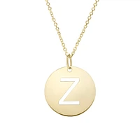 14K Yellow Gold Polished Initial Z Pendant On A 14K Yellow Gold Chain SETZ2932-18