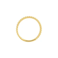 14KT YELLOW GOLD DOUBLE BEADED WIRE RING