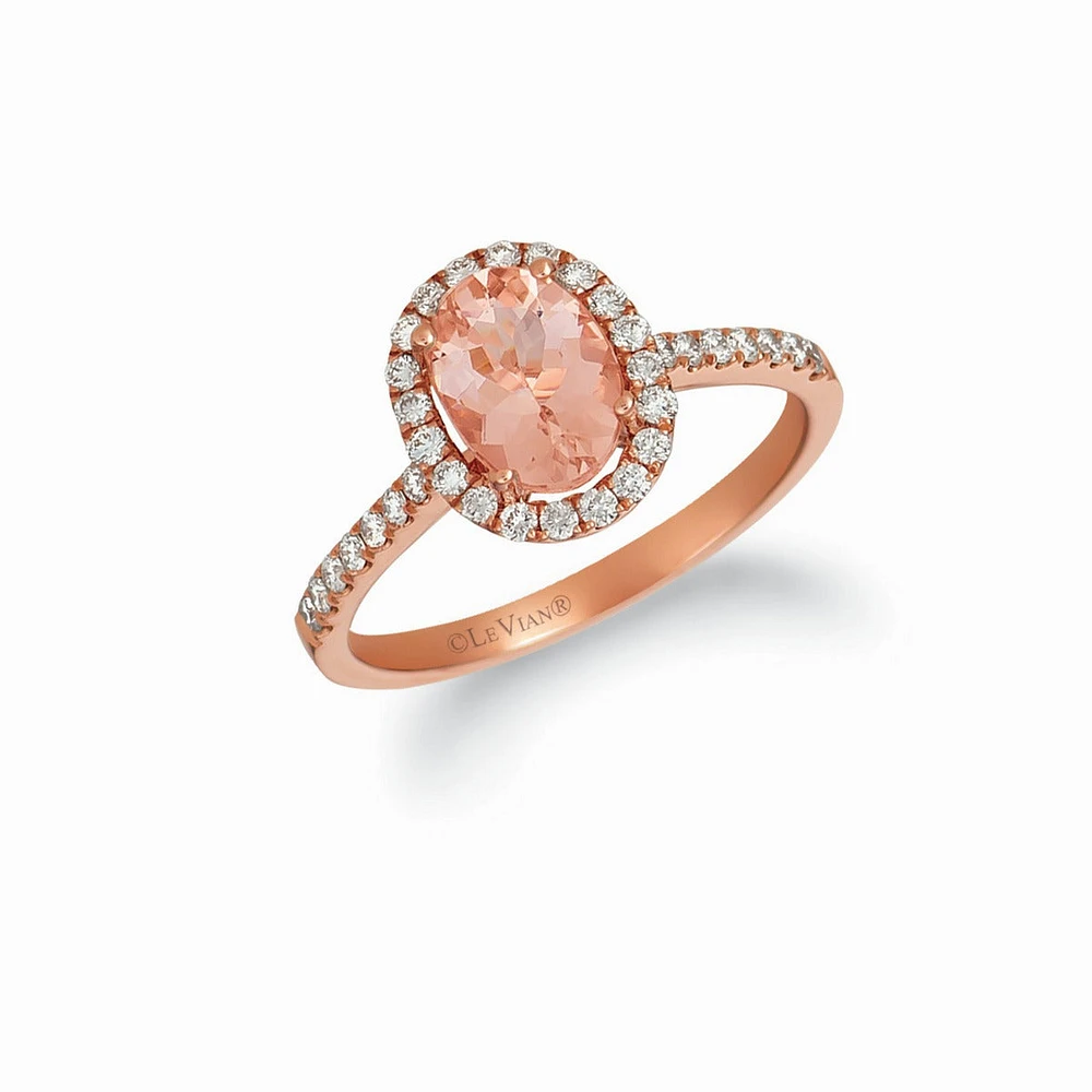 Le Vian 14K Strawberry Gold® Peach Morganite™ Bridal® Ring TRCH 36