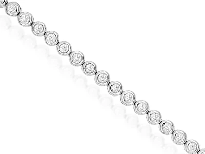 14K White Gold Diamond Tennis Bracelet