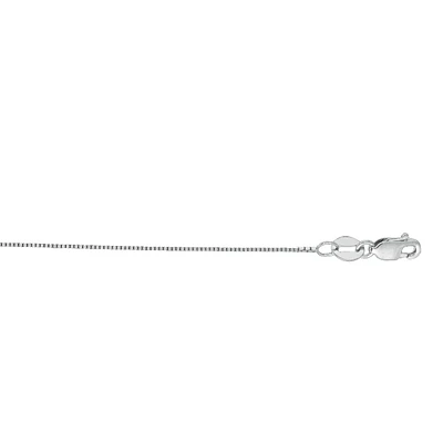 14kt 20"  White Gold Box Chain with Lobster Lock WLBOX028-20