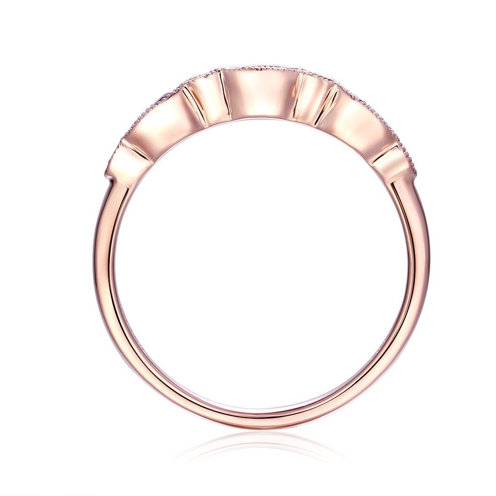 Garnet & Pink Tourmaline Stack Ring 10K Rose Gold