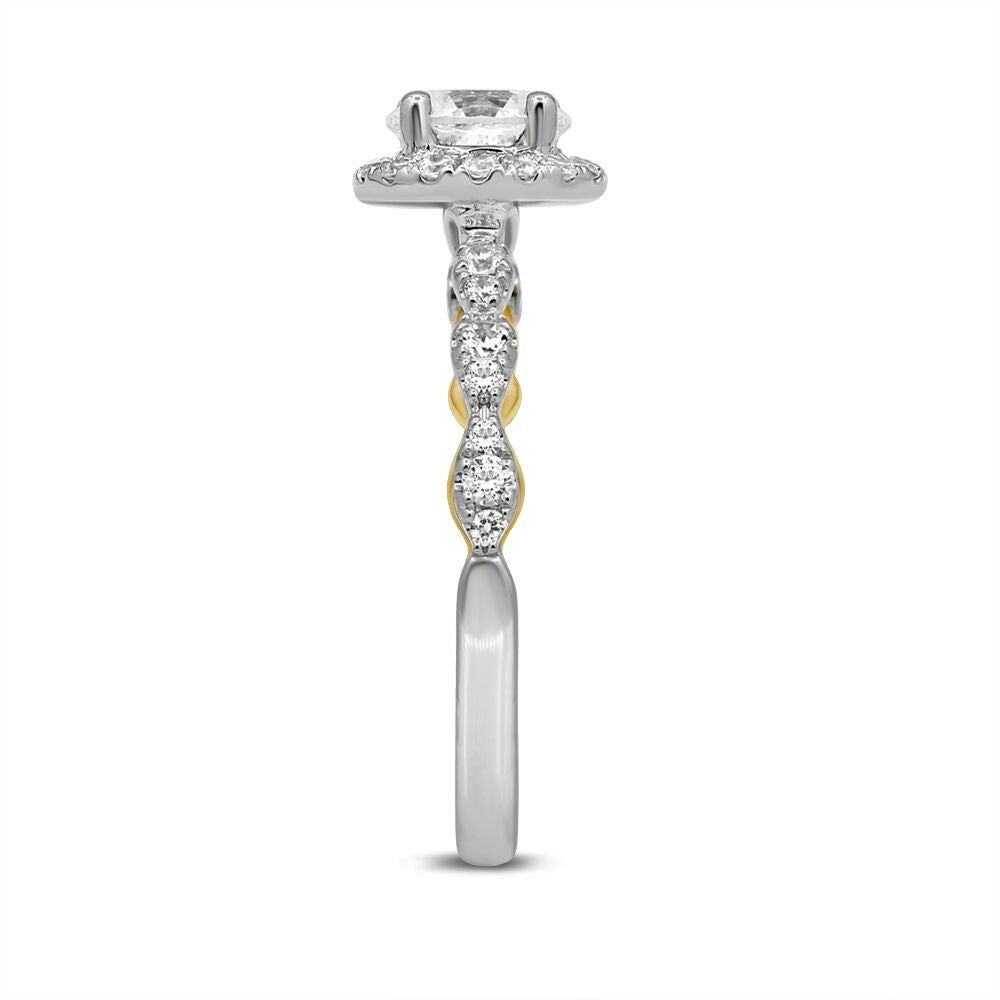 Greer Round Diamond Engagement Ring 14k White Gold (1 3/8 ct. tw.)