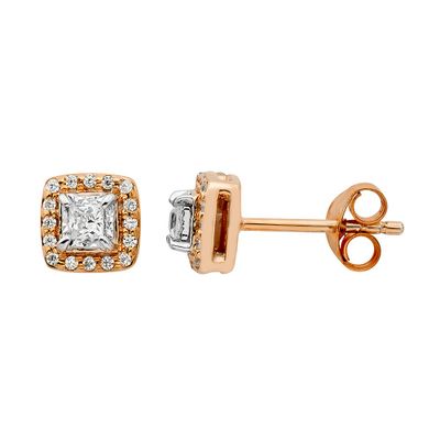 1/4 ct. tw. Diamond Solitaire Earrings in 10K Rose Gold