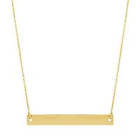 Bar Necklace in 14K Yellow Gold
