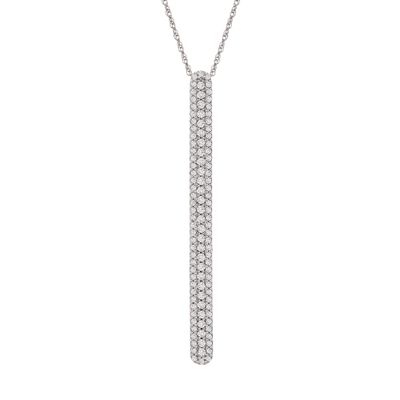 1/2 ct. tw. Diamond Vertical Pendant in 10K White Gold