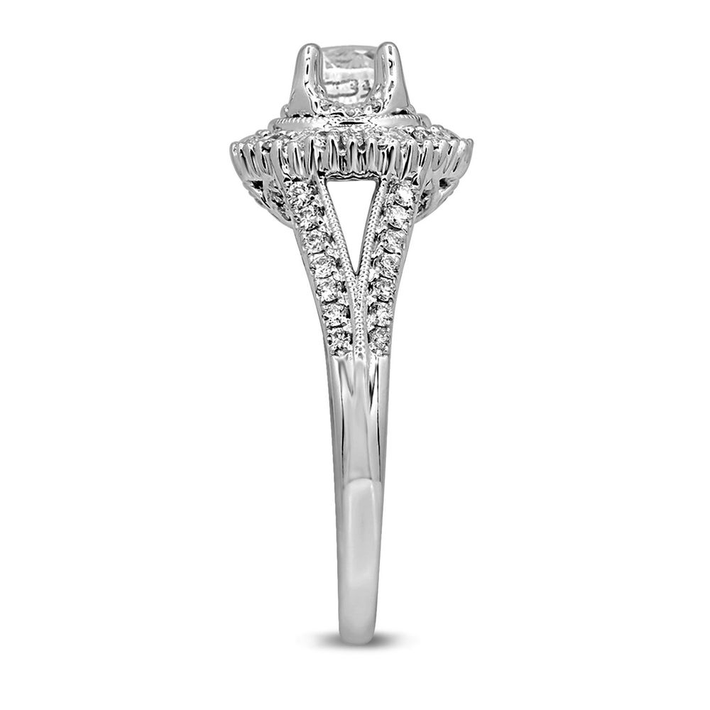 Greta Round Diamond Engagement Ring 14K White Gold (7/8 ct. tw.)