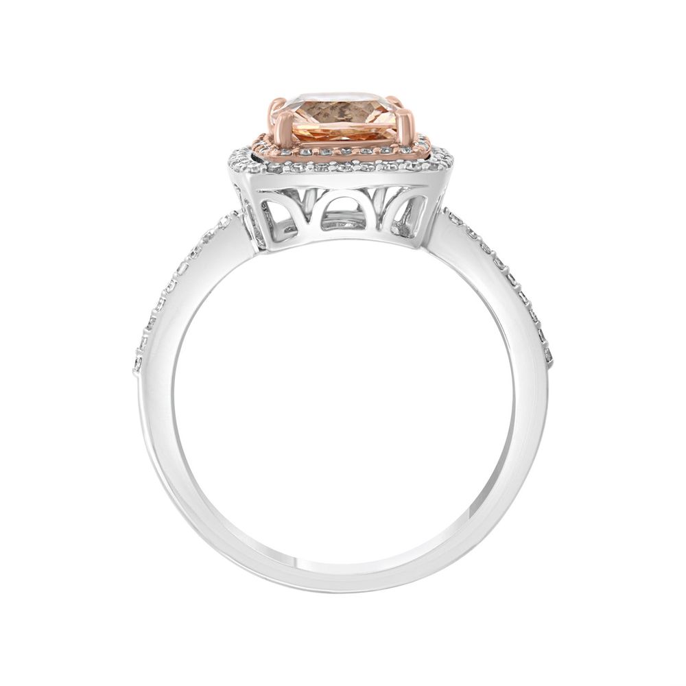 Morganite & 1/4 ct. tw. Diamond Ring 14K White Gold