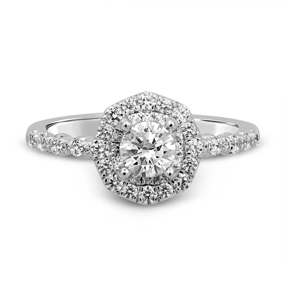 Lauren round-cut diamond engagement ring 14k white gold (1 1/3 ct. tw.)