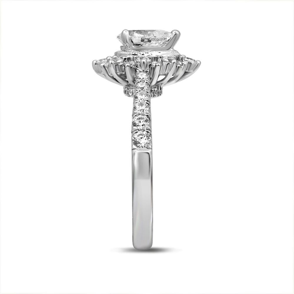 Lucille Pear-Shaped Diamond Engagement Ring 14K White Gold (1 1/7 ct. tw.)