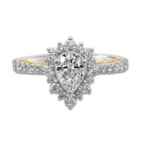 Lucille Pear-Shaped Diamond Engagement Ring 14K White Gold (1 1/7 ct. tw.)