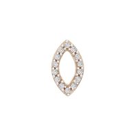 Diamond Marquise Single Stud Earring in 10K Yellow Gold