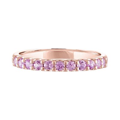 Pink Sapphire Band 10K Rose Gold