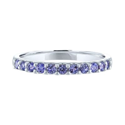 Tanzanite Band 10K White Gold