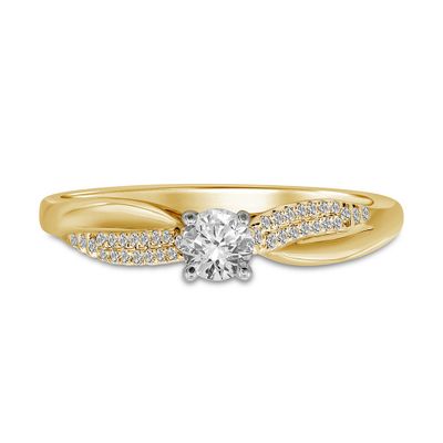 1/3 ct. tw. Diamond Engagement Ring 10K Yellow Gold
