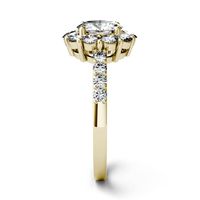 1 3/4 ct. tw. Moissanite Halo Ring 14K Yellow Gold