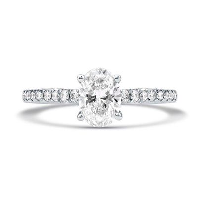 Honour Oval Lab Grown Diamond Engagement Ring Platinum (1 1/3 ct. tw.)