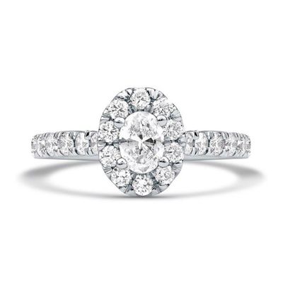 Eden Oval Lab Grown Diamond Engagement Ring Platinum (1 1/4 ct. tw.)