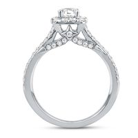 Willow Cushion Halo Lab Grown Diamond Engagement Ring Platinum (1 1/4 ct. tw.)