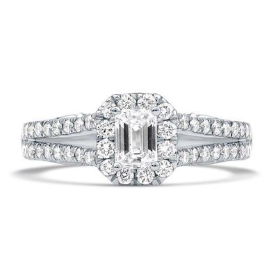 Willow Emerald-Cut Lab Grown Diamond Engagement Ring Platinum (1 1/4 ct. tw.)