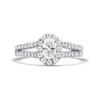 Willow Oval Lab Grown Diamond Engagement Ring Platinum (1 1/4 ct. tw.)