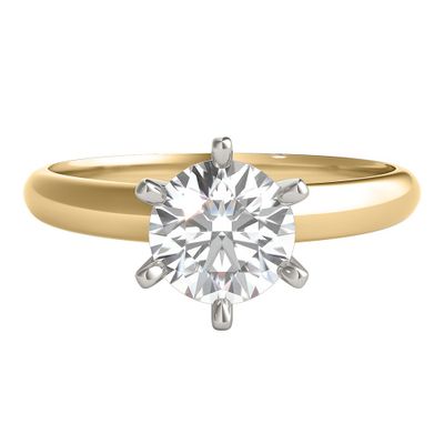 Round Diamond Solitaire Engagement Ring 14K Yellow Gold (1 ct.)