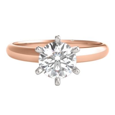 Round Diamond Solitaire Engagement Ring 14K Rose Gold (1 ct.)