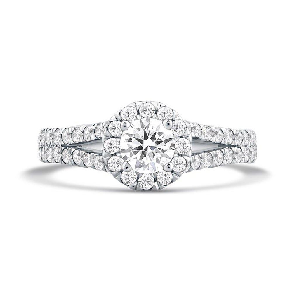 Willow Round Lab Grown Diamond Engagement Ring Platinum (1 1/4 ct. tw.)