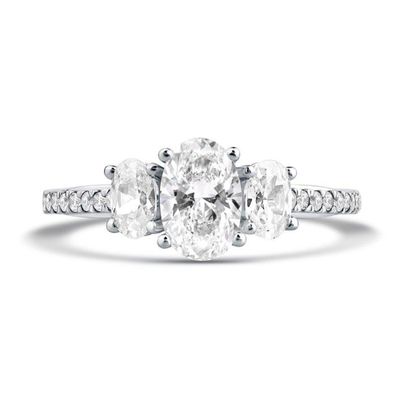 Aspen Oval Lab Grown Diamond Engagement Ring Platinum (1 3/4 ct. tw.)