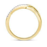 Lab Grown Diamond Crossover Ring 10K Yellow Gold (1/7 ct. tw.)