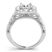 Lab Grown Diamond Engagement Ring with Split-Shank Band 14K White Gold (2 ct. tw.)