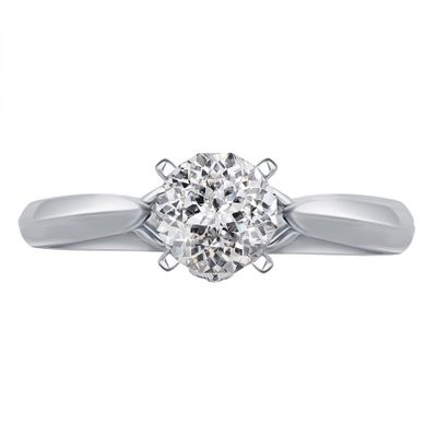 Lab Grown Diamond Engagement Ring Solitaire Platinum ( ct